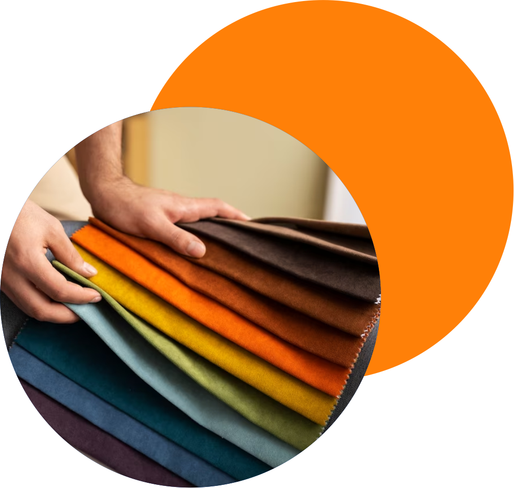 Muestras de telas Kalapa en variedad de colores