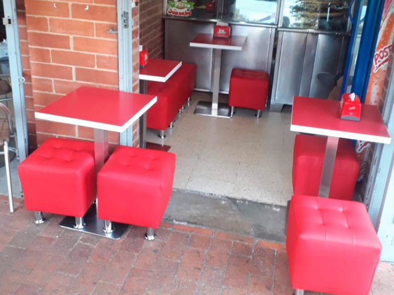 Variedad de muebles para negocios de comidas con muebles kalapa